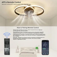 2 in 1 Modern Smart Ceiling Fan Bedroom Ceiling Fan With Light And Control Living Room Restaurant Decor Dimmable LED Ceiling Fan 2
