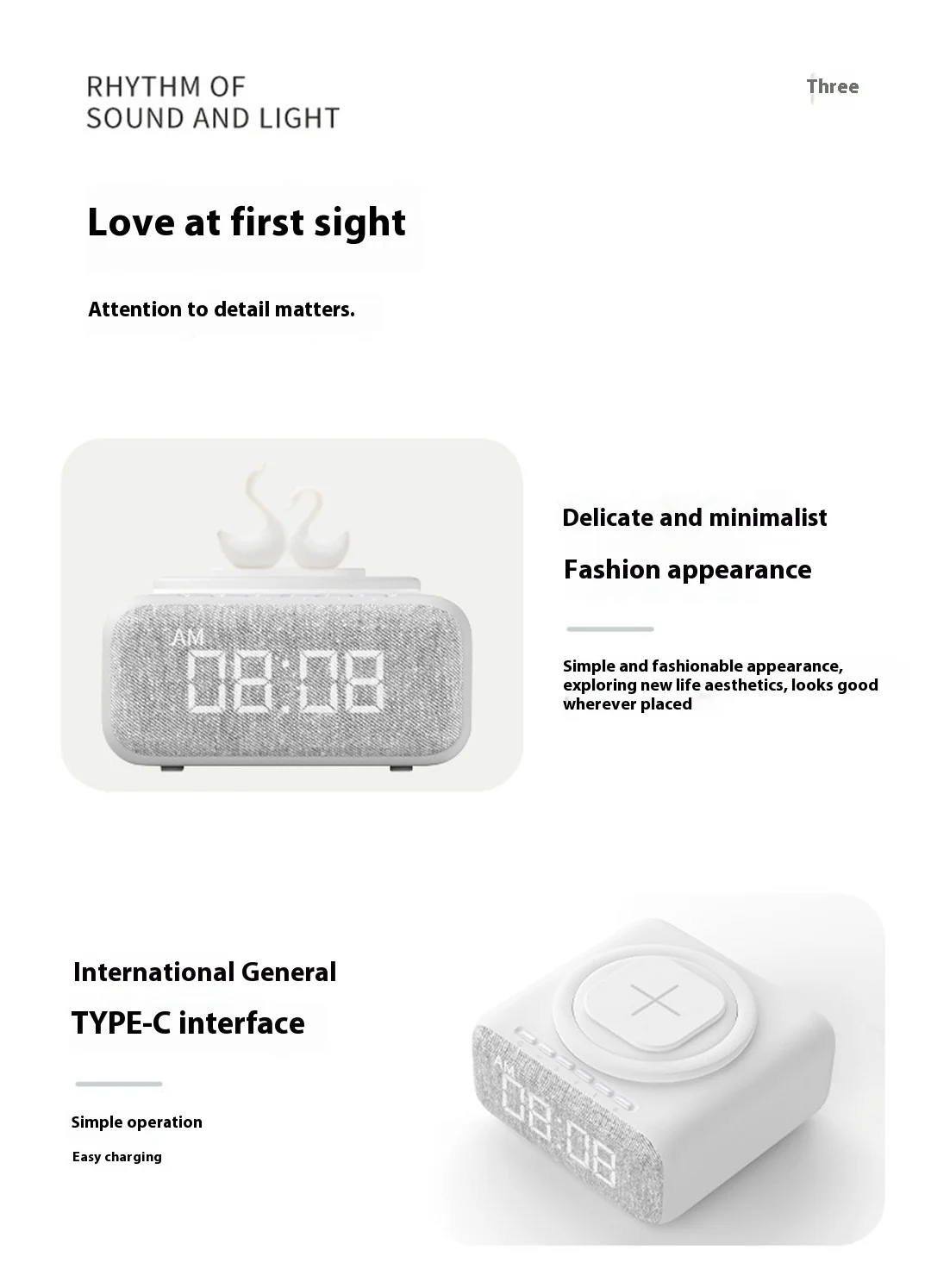 Altavoz inalámbrico Bluetooth 5,0, teléfono móvil multifuncional, carga inalámbrica, luz nocturna de cisne creativa, reproductor de Audio Bluetooth