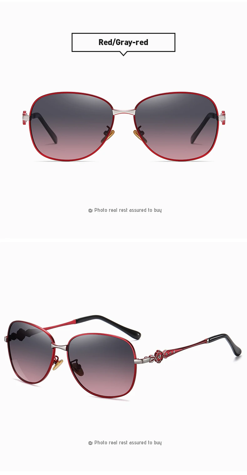 LIOUMO Neue Trend-Damen-Sonnenbrille, polarisiert, modisch, großer Rahmen, Diamant-Metallbrille, weibliche Farbverlaufsbrille, UV400, zonnebril dames – Detail 19