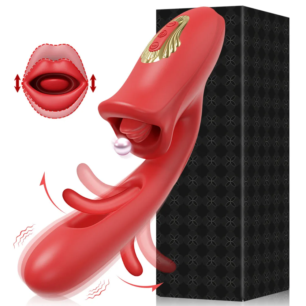 Tapping Flapping Vibrator for Women Tongue Licking Clitoris Clit Sucker Stimulator Powerful Female Sex Toy Woman Adult 18