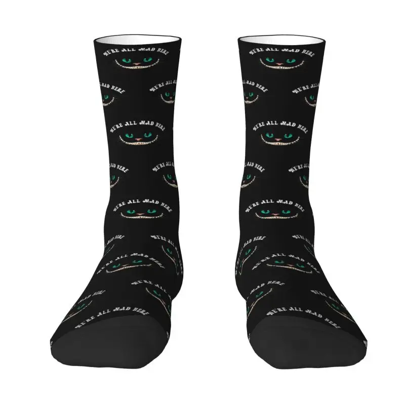 thumbnail image 1 of Calcetines unisex con diseño de gato de Cheshires de Disney para hombre, calcetines de vestir para primavera, verano, otoño e invierno., 1 of 5