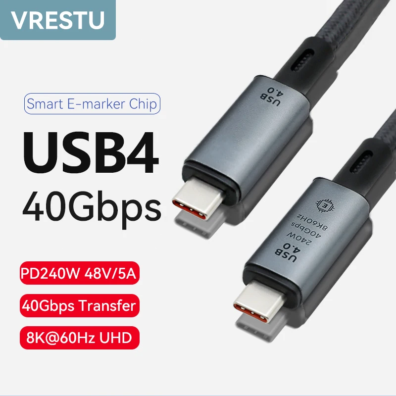 Usb c macbook cable 40gbps usb type c 240w cable type c cable