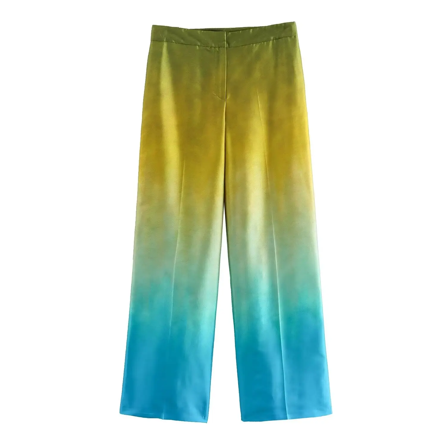 HH TRAF Camisas degradadas para mujer, cuello vuelto, manga larga, botonadura sencilla, blusa de verano para mujer, moda en 2 colores