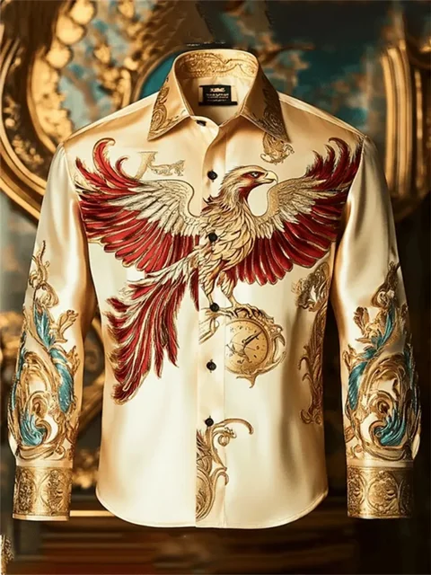 Chemise à manches longues pour hommes, vêtements imprimés haute définition, vacances de loisirs en plein air, luxe, à la mode, créateur de haute qualité 1