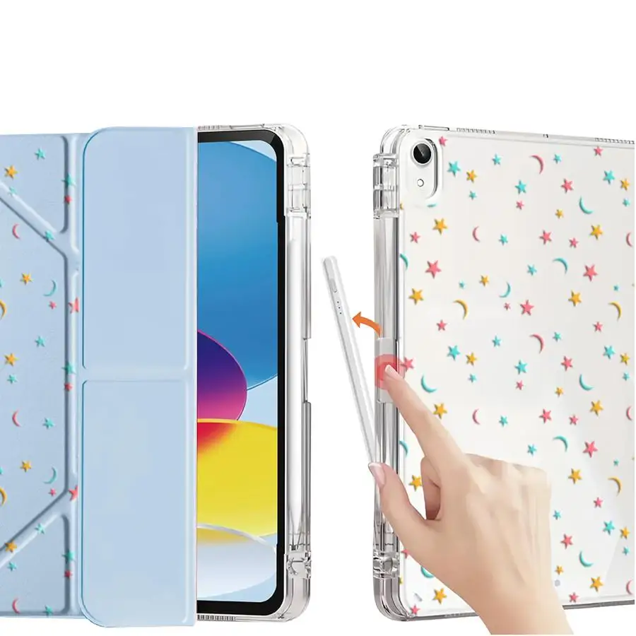 Pastel Y-Fold Tablet Case with Holder and Cover
