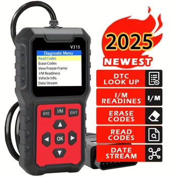 USB Powered 2025 Car OBD2 Scanner - Advanced Engine Diagnostic Tool, with code reader, multi-language support, suitable for 1996 1