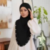 Malay Double Chin Undercap Muslim Women Solid Color Inner Scarf Islamic Instant Hijab Ladies Cap Crystal Hemp Bonnet Hat 80*55cm 2