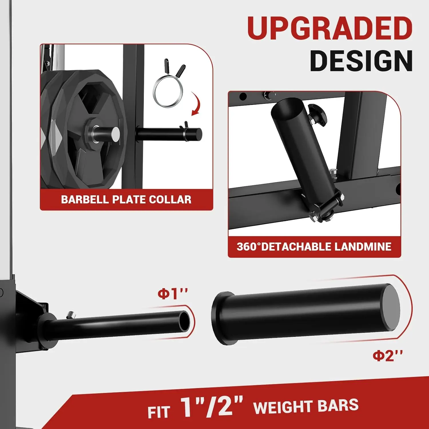 2000LBS Smith Machine Squat Rack Power Cage Cable Crossover Lat Pulldown Home Gym, Custom 5