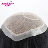 Silk Base Men's Capillary Prosthesis Swiss Lace PU Base Man Toupee 100% Remy Human Hair Wigs Straight Hair System Natural Hair 4