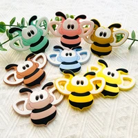 1pcs Cartoon Animal Bee Silicone Teether Baby Rodent Teeth Care DIY Silicone Bead Nipple Chain Chew Toy 2