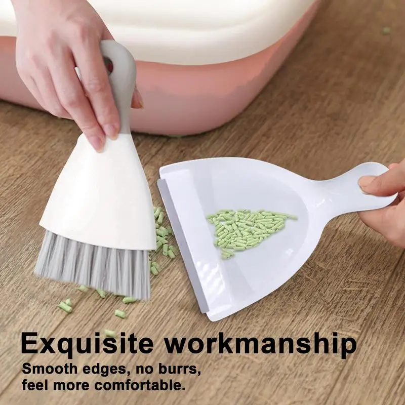 Mini Dustpan and Brush Set Portable Table Top Cleaning Brush and Dustpan Set  Dining Table Crumb Sweeper with Soft Bristles - AliExpress