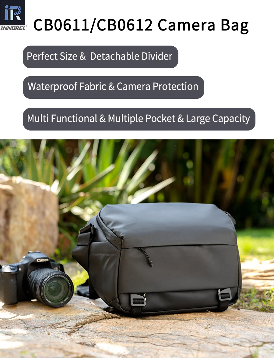 CB0611/CB0612 Waterproof Camera Bag Case Crossbody for DSLR SLR Mirrorless Camer