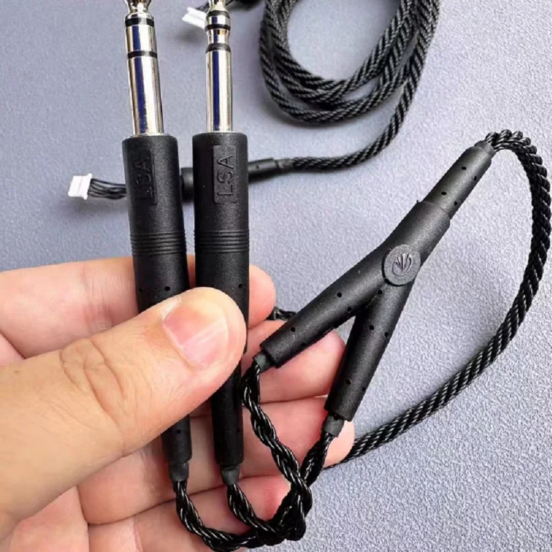 Original neue Kopfhörerkabel für LightSpeed Zulu 3 Aviation Headset. Ersatz-Verbindungskabel-Ersatzteile 6,35 mm bis 5,18 mm