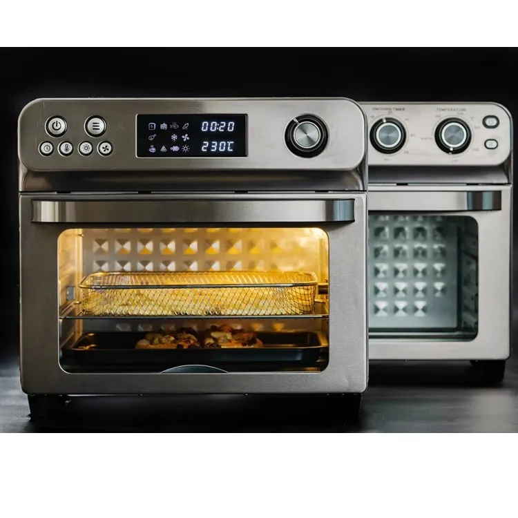 

custom logo oil free digital electric toaster stainless steel biggest family and party size 25l air fryer oven