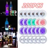 1-200PCS LED Coaster Lights Colorful Glowing Wine Bottle  Stickers Bar Wedding Party Lighting Glowing Wine Bottle 1
