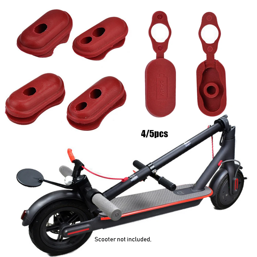 

4/5pcs Red Color Rubber Charge Port Cover Rubber Plug Scooters Replacement for XIAOMI M365 Electric Scooter Parts Dust Plug Case