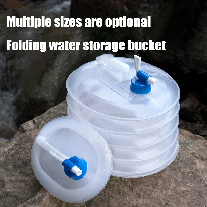 3-15L Capacity Car Collapsible Outdoor Water Bucket Portable Driving Water Tank Container Faucet ведро for Camping Picnic Hiking