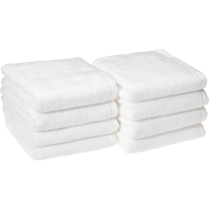 

Cotton Soft, Quick-Dry Absorbent Hand Towel, 8-Pack, White, 28" x 16"