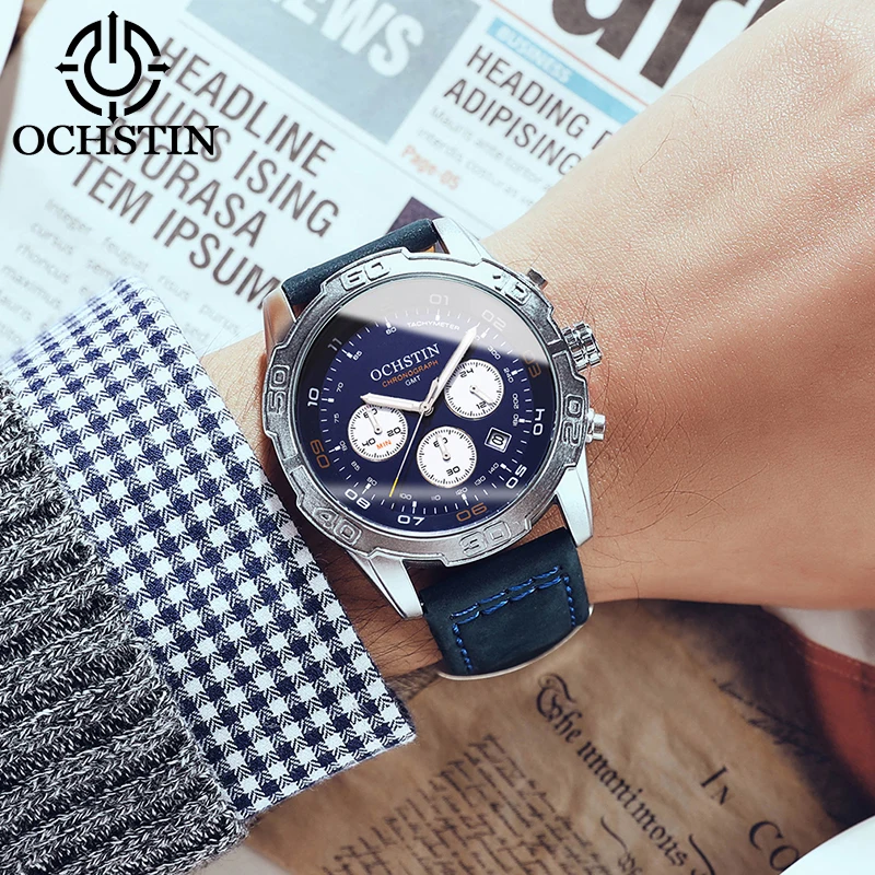 OCHSTIN 2024 hot models innovative nylon series personality trend men's quartz watch multifunction quartz movement watch