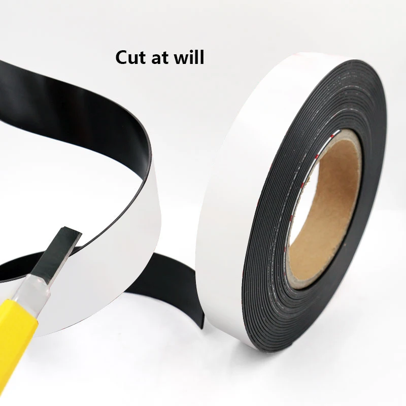 Strong Flexible Magnet Strip Self Adhesive Magnetic Tape Rubber Magnet Tape  Lenght 39.37inch