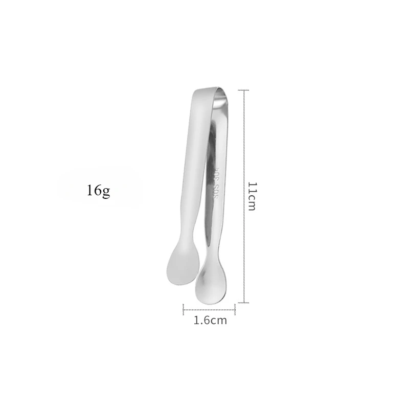 304 Stainless Steel Sugar Cube Clip Sugar Tong Hotel Bar Ice-Cube Picker Coffee Tea Food Serving Tool,BBQ Food Tongs 1pcs