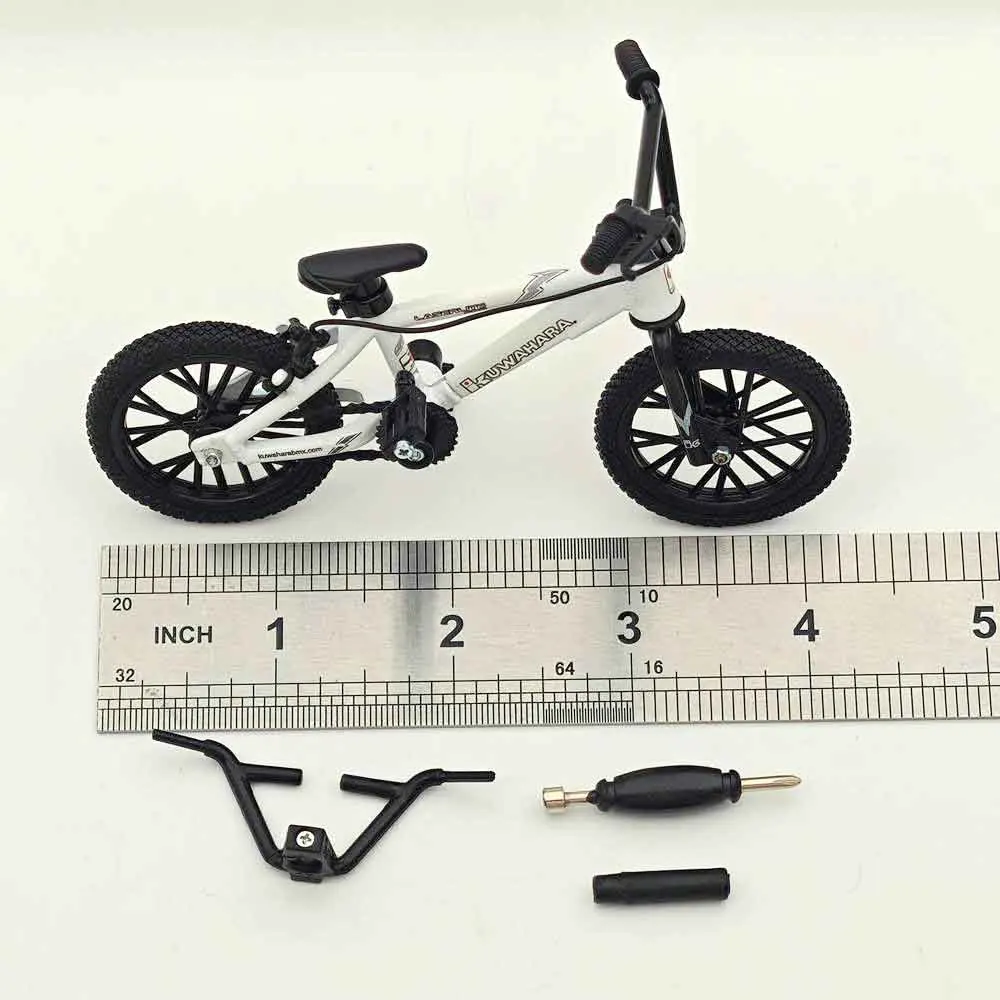 플릭 트릭스 미니어처 BMX 핑거 바이크 프리미엄 자전거 다이캐스트 장난감 선물 쿠와하라 레이저라이트 프로 -화이트