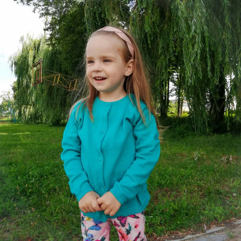 Girls Cardigan Baby Children Knitted Cardigan Sweater Boys Girls Candy Color Clothing Kids Spring Autumn Outer Wear