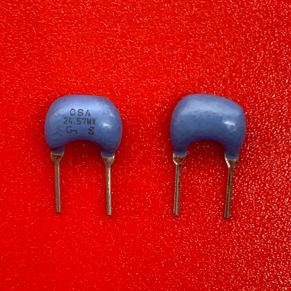 Murata ceramic crystal oscillator CSALA24M5X55-BO CSA24.57MXZ 24.57MHZ straight plug 2 feet 50PCS