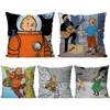 1pc The Adventures Of T-Tintin Animation Pillow Case Square Pillow Bedroom Sofa LeisureComfortCarLivingRoomHome Decoration 40X40 1