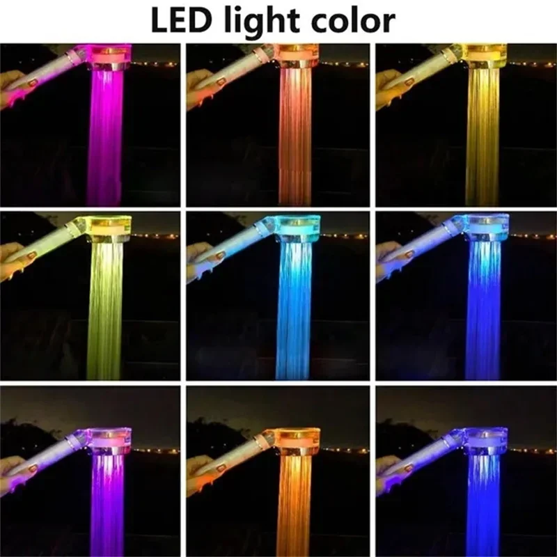 رأس دش LED متغير الألوان مع خيار عرض الحرارة - صورة 6