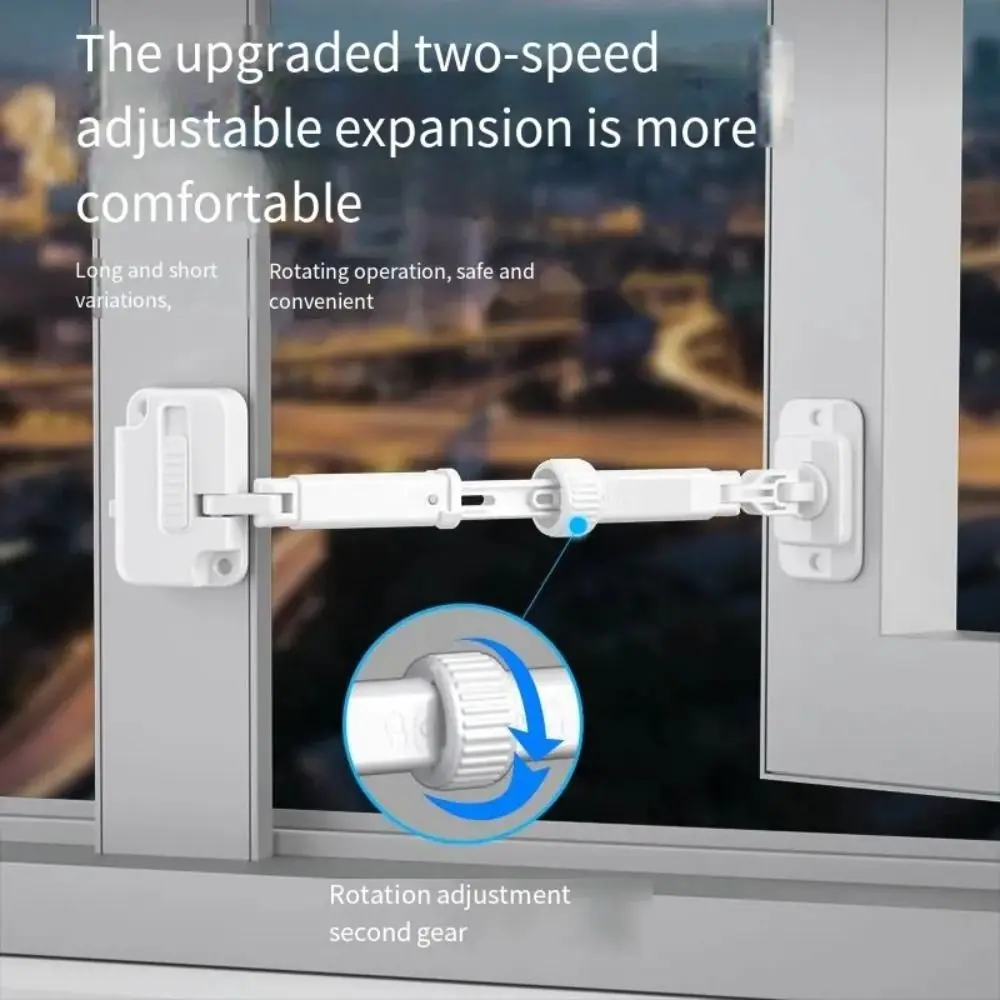 Perforation-free Window Stopper Window Latch ABS Sliding Flat Window Child Safety Lock Anti-theft Sliding Window-Lock