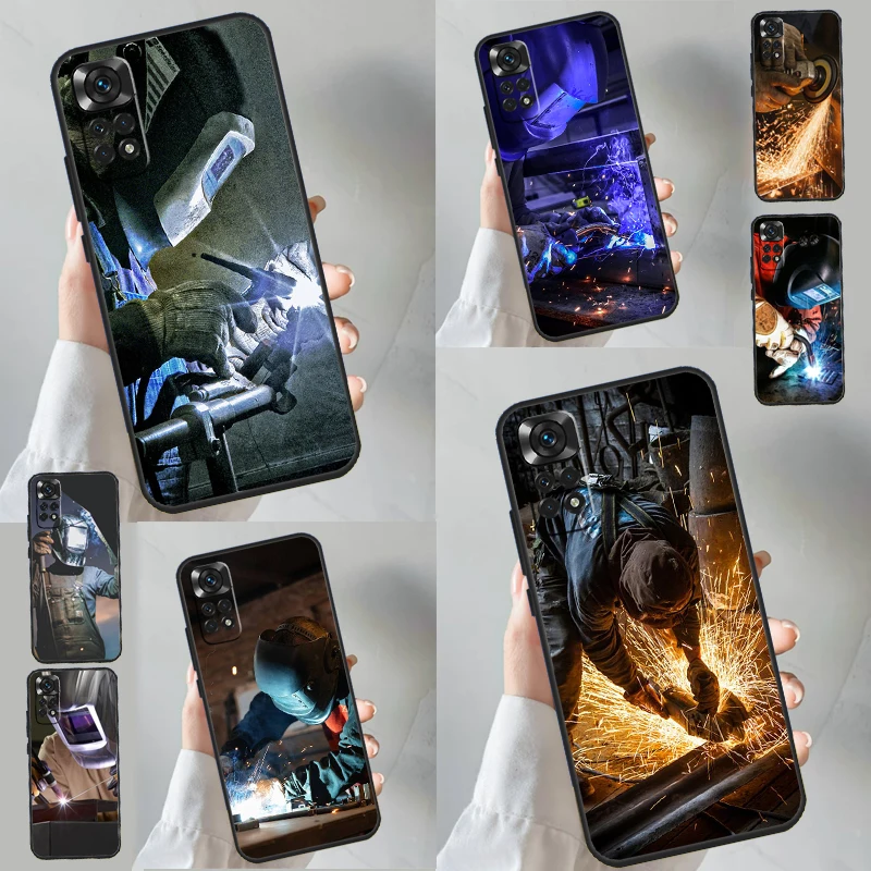 Saldatore Saldatura Hot Metal Worker Case Per Xiaomi Redmi Note 12 11 10 8 9 Pro 12 Turbo 9S 10S 11S 12S Redmi 12C 9C 10C Cover