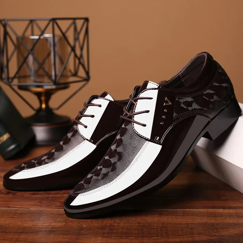 Leather Shoes for Men Business Dress Shoes Versatile Wedding Shoes Men Shoe Designer Loafers Men Zapatos Para Hombres 2