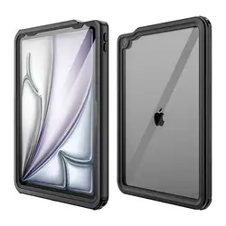 All-Inclusive Waterproof and Dustproof Clear Protective Case with 360° Anti-Fall Design for 2024 iPad Pro 11 M4 (Black)