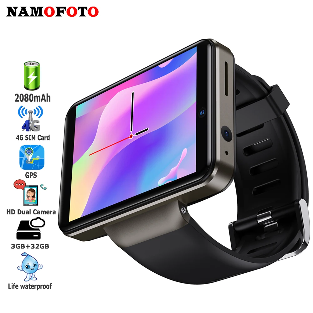 Men 4G Smart Watch 2080mAh Long Standby 3GB RAM 32GB ROM 2.41'' Big Screen Smartwatch Support SIM Card Wi-Fi Hotspot |
