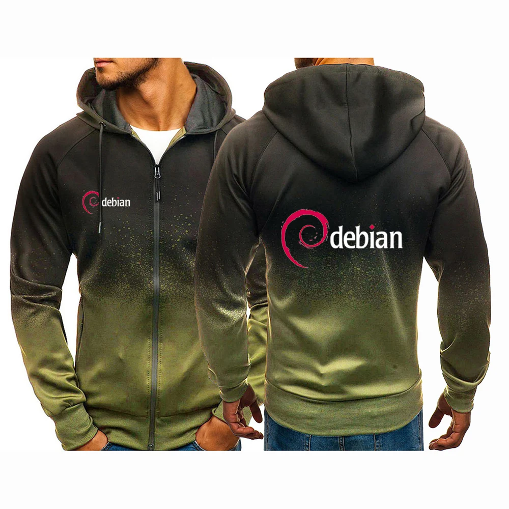 Cotton Gradient Hoodie Sweatshirt for Men