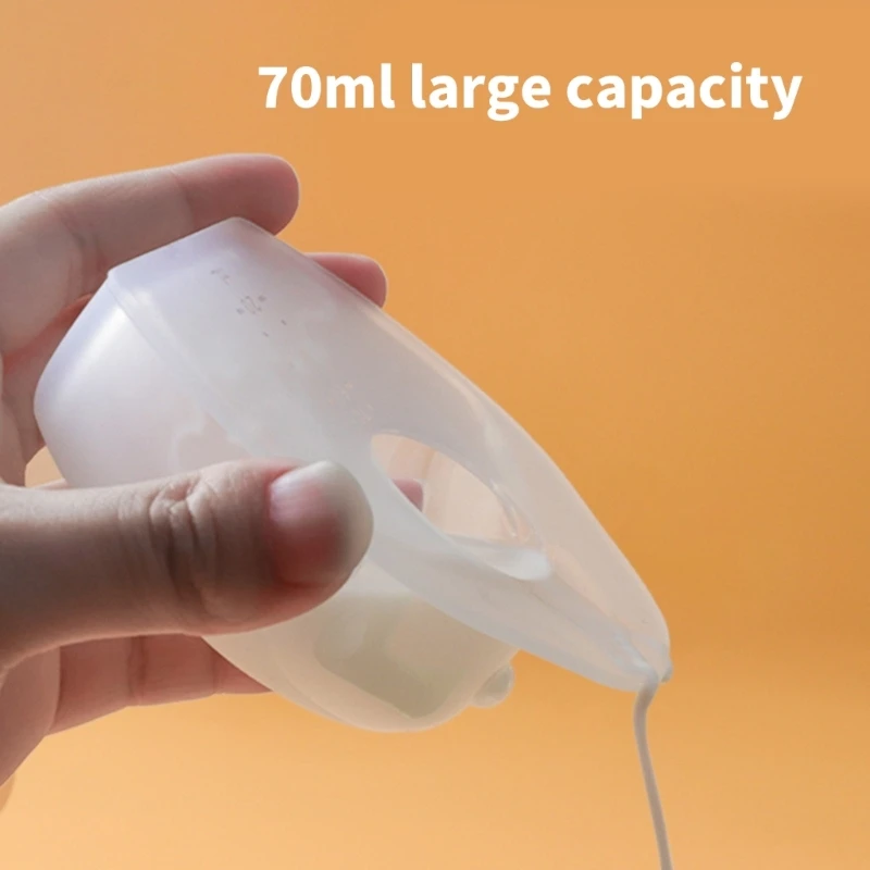 80-100ml Upgraded Wearable Silicone Breast Milk Manual Breast Collector Nipple Protector Leak-proof Saver Reusable
