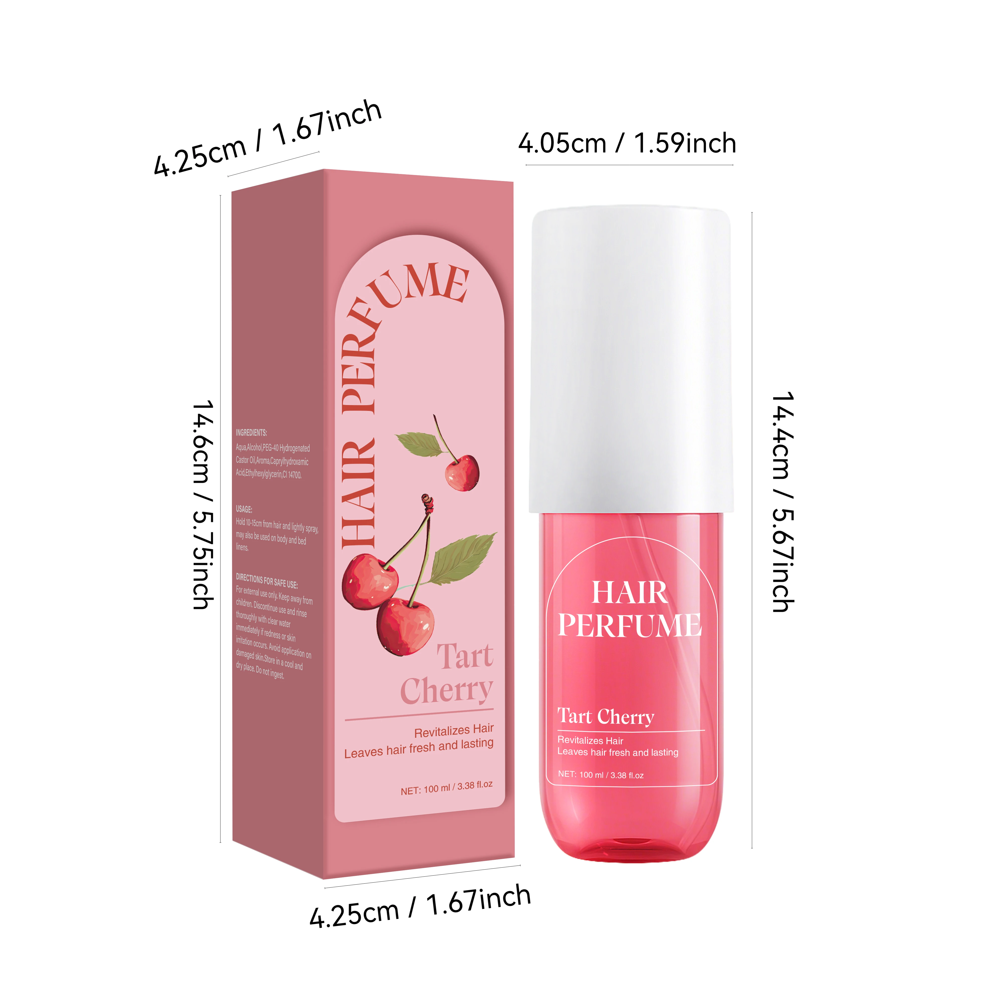 Kersen haarparfum en bodymist voor dames verfrissende hairspray_voghion.com