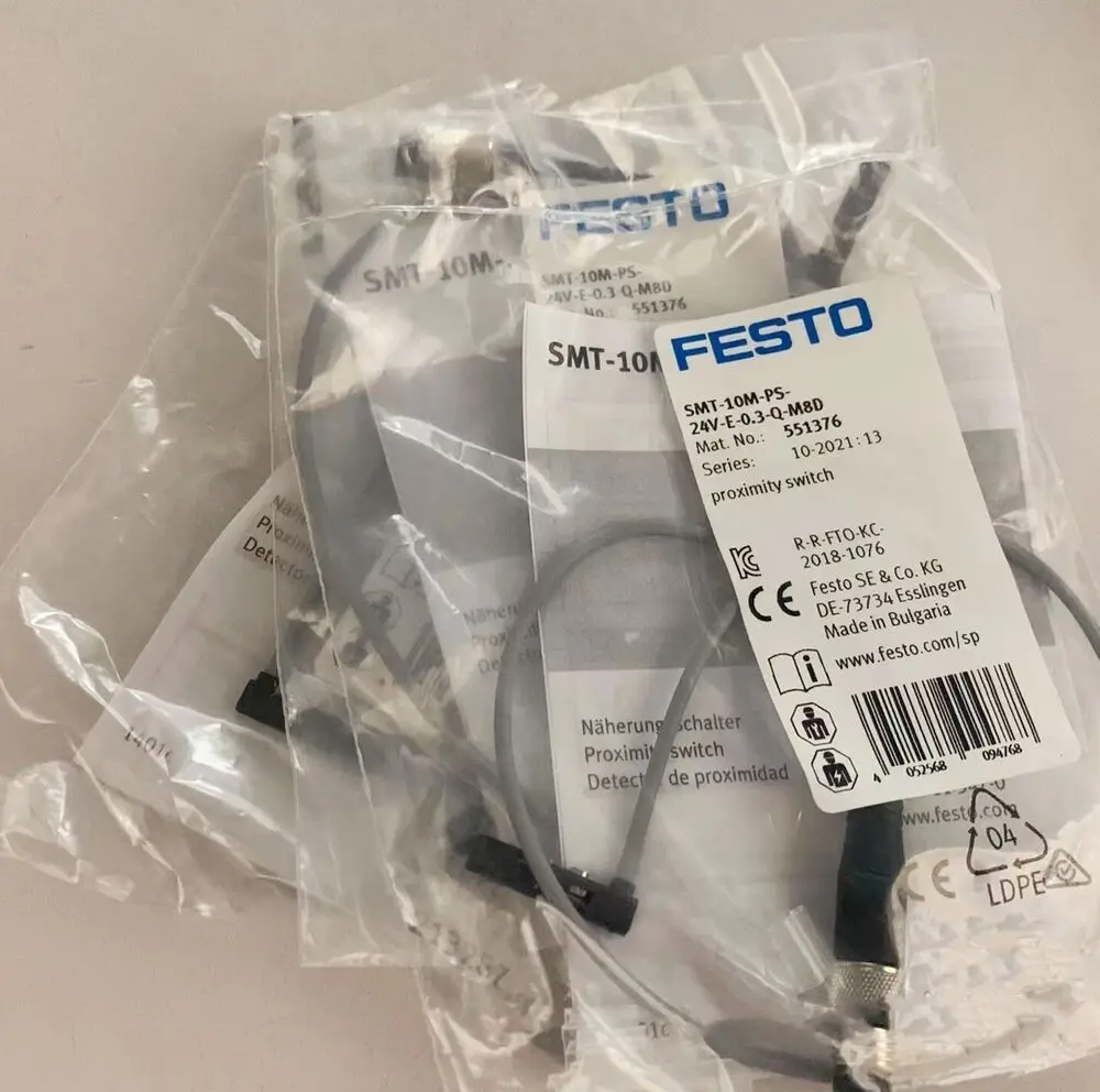

Новый бесконтактный переключатель FESTO SMT-10M-PS-24V-E-0.3-Q-M8D 551376, 1 шт.