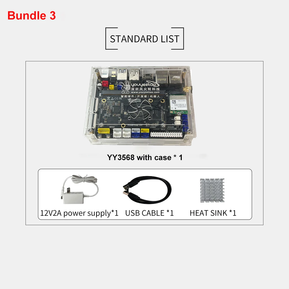 WayPonDEV YY3568 Einplatinencomputer - Rockchip RK3568, 2GB RAM, Android/Debian