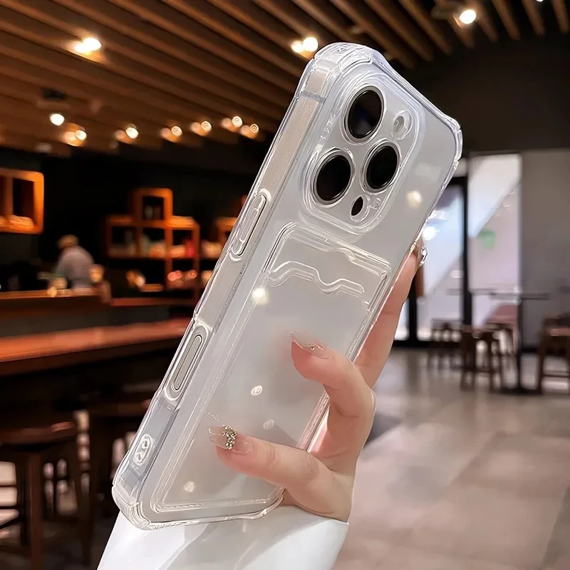 Shockproof Soft Back Cover with Card Slot