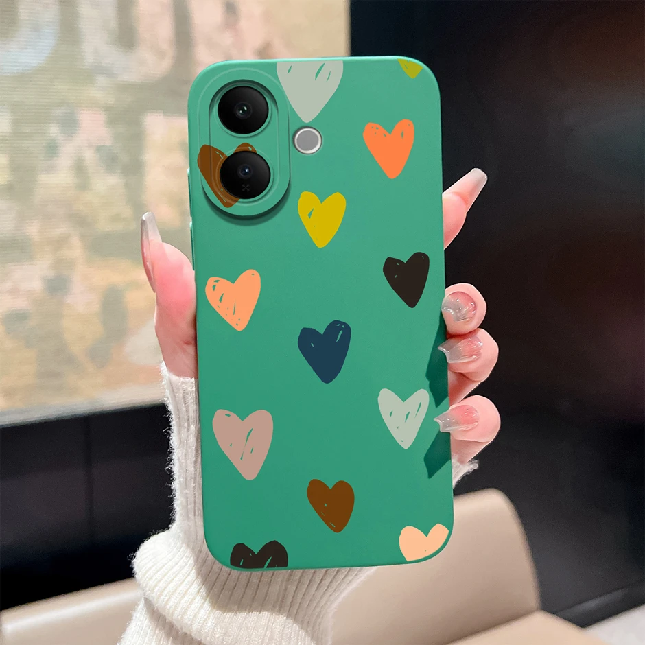 Cute Cartoon Kitten Heart Drop-Resistant Anti-Scratch Phone Cover