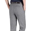 High Waist Men's Suit Pants High Quality Summer Straight Business Autumn Dress Formal Pants Big Size Classic Trousers YYQWSJ 4