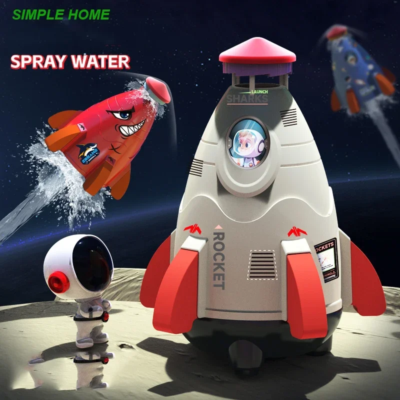 

Water Rocket Sprinkler for Kids Toy, 360° Rotating Rocket Water Launch Sprinkler Toy Water Rockets Outdoor Yard Rocket Sprinkler