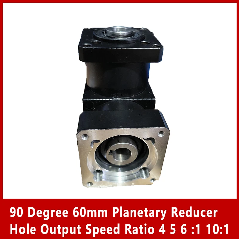 90 Degree 60mm Planetary Reducer Hole Output Speed Ratio 4 5 6 :1 for 60 Servo Brushless DC Motor