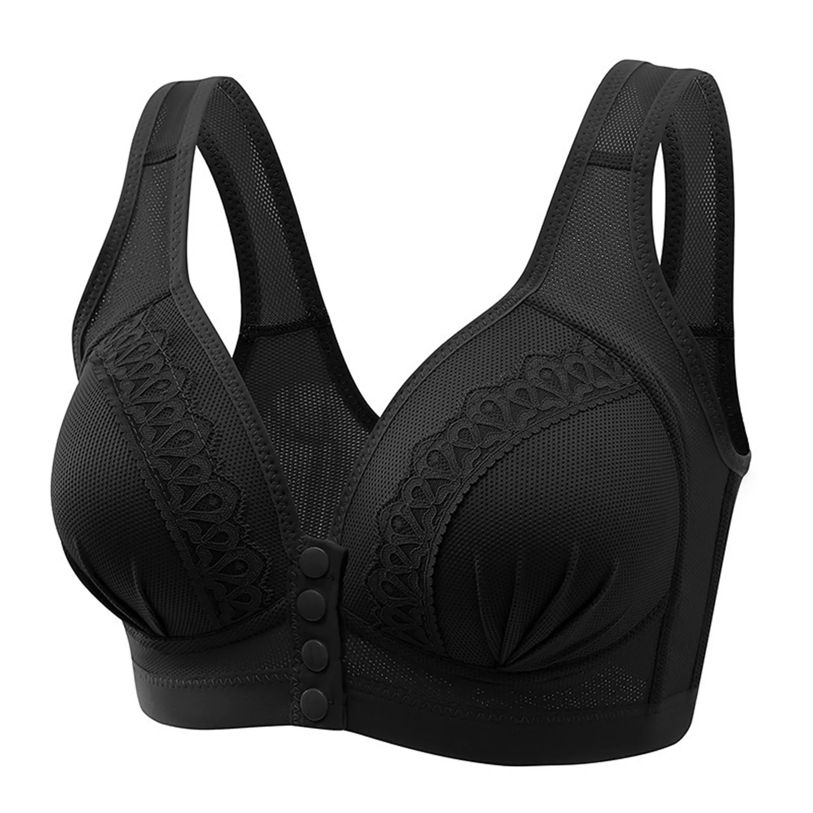 

Women's Wireless Adjustable Bra Compression Wirefree Push up Bra Exercise and Offers Back Support