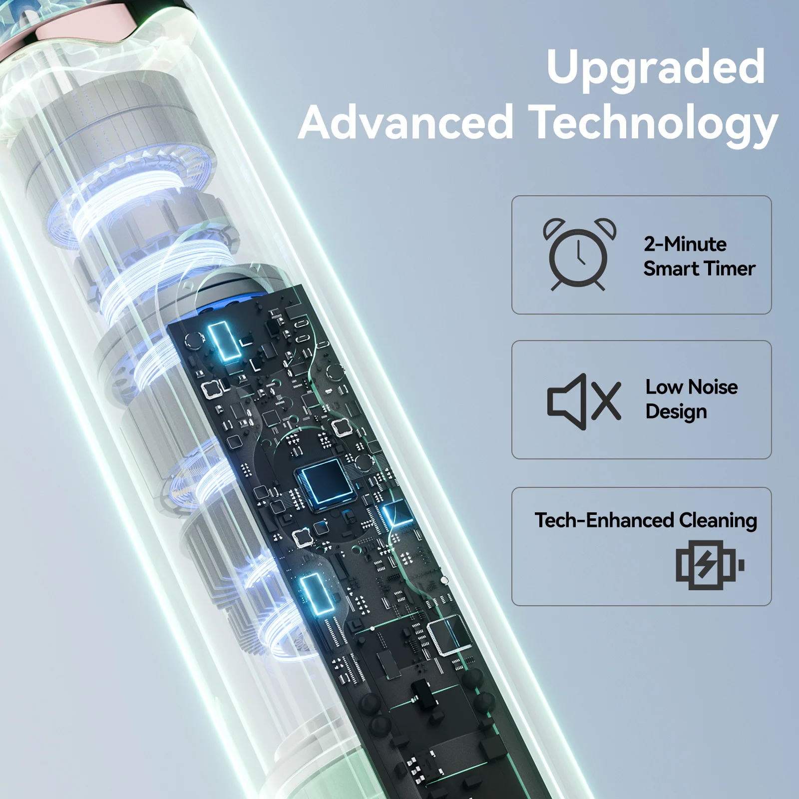 Seago Rotating Electric Toothbrush for Adults 8 Toothbrush Heads and Travel Box Smart Display 5 Modes Waterproof SG-2607