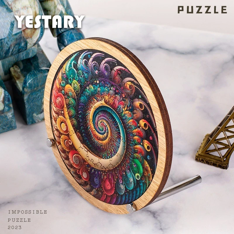 

YESTARY 3D Wooden Puzzle Dopamine Curve Irregularities Jigsaw Puzzles Board Game Brain Teaser Educational Toy For Children Gifts