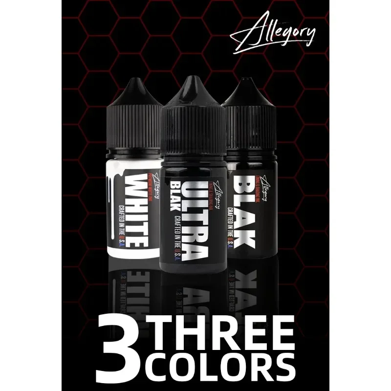 30/60/120ml Tattoo Ink Black and White Tricolor Water-based Ink Non-irritating Easy Coloring Classic Black Super Durable
