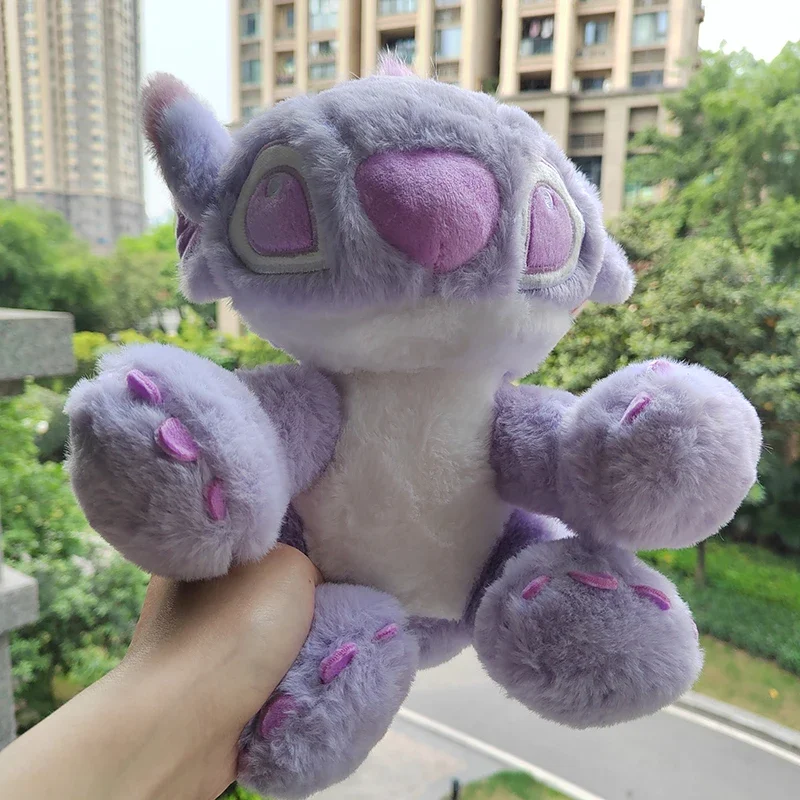 26Cm Kawaii Disney Lilo And Stitch Purple Plushie Cute Soft Pixar Stich Dolls Farcito Angel Toys For Children Gift